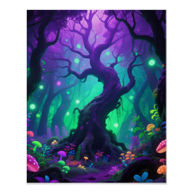 Pôster Psychedelic tree poster (Frente)