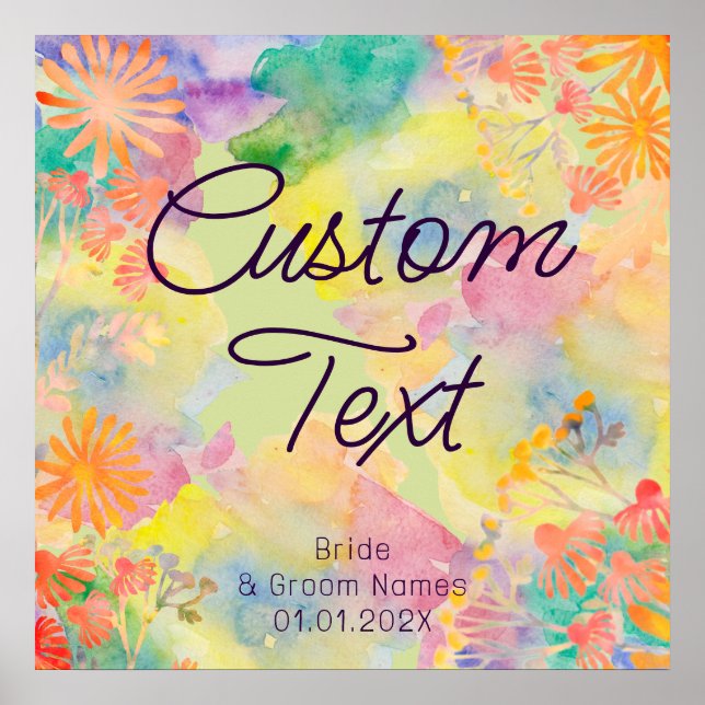 Poster Psychedelic Watercolor (Frente)