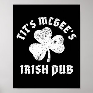 Poster Pub Irlandês Vintage Mcgee's Dia de São Patrício R