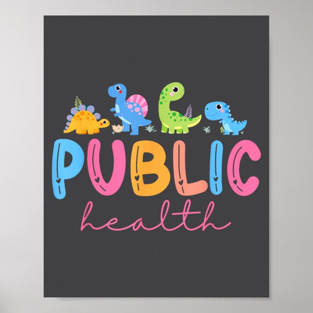 Poster Public Health Nurse Dinosaurs Nursing Design For M (Frente)