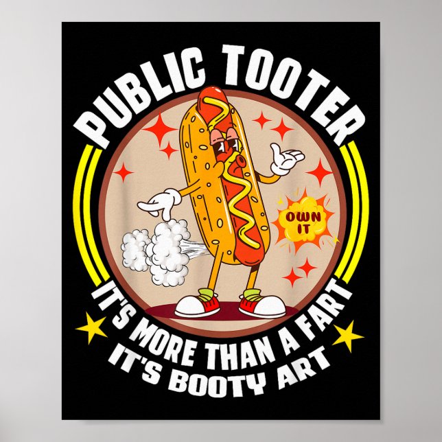 Poster Public Tooter Funny Inappropriate Embarring Adult  (Frente)