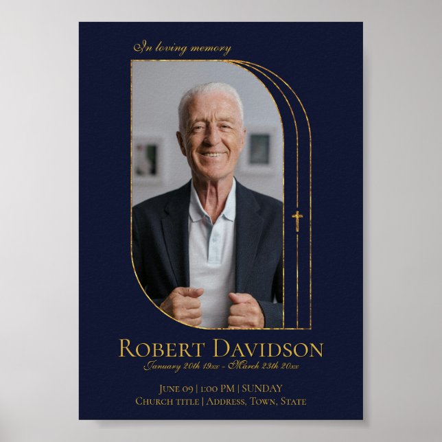 Poster Publicação de Anúncio de Funeral no Facebook Deep  (Frente)