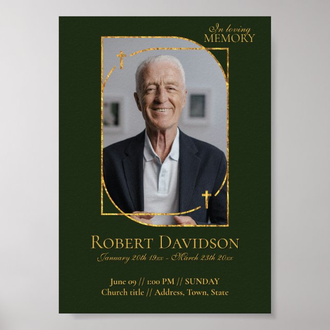 Poster Publicação de Anúncio de Funeral no Facebook Deep  (Frente)