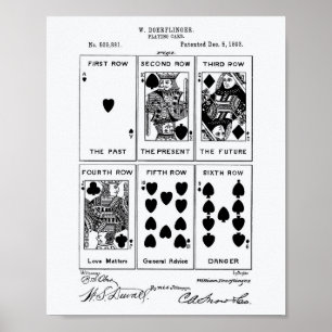 Pôster Publicação técnica da Play Card 1893 Patent Art