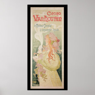 Poster publicando Cacao Van Houten Bélgica
