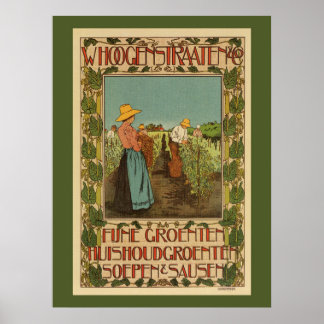 Poster Publicidade a legumes de belle holandesa