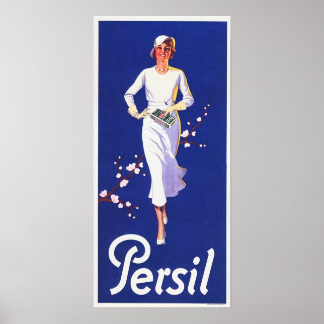 Poster Publicidade antiga do PERSIL White German Soap Det (Frente)
