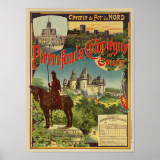 Poster Publicidade da ferrovia francesa Vintage