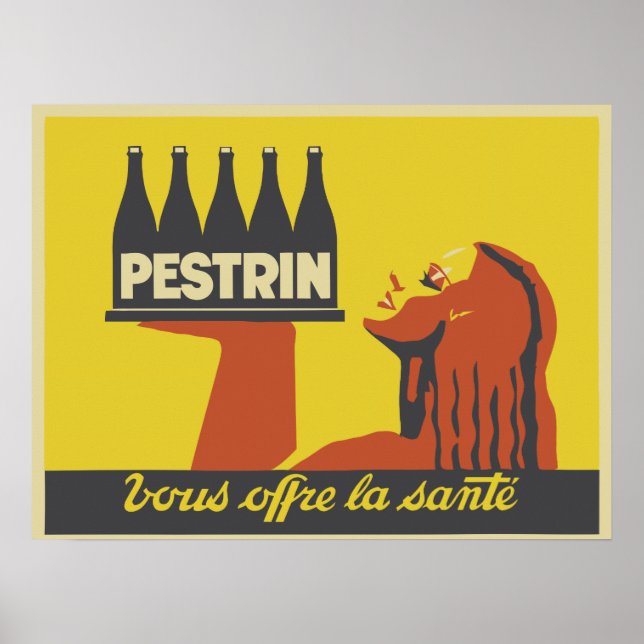 Pôster Publicidade das águas minerais com descodificação  (Frente)