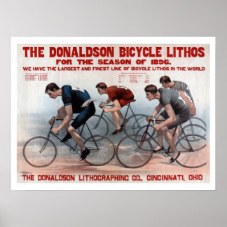 Poster Publicidade de corridas de bicicletas Vintage lith