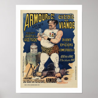 Poster Publicidade de extrato de carne picante
