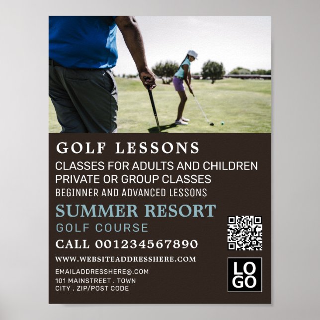 Poster Publicidade de lição GoIf (Frente)