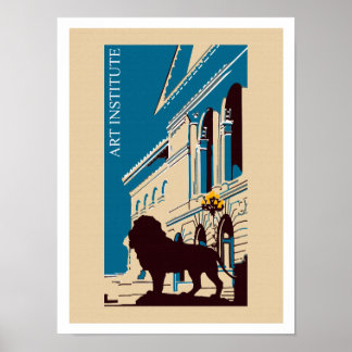 Poster Publicidade do New Retro-art Institute Chicago
