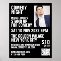 Publicidade do Sleek Black, Comediante, Comedy Clu