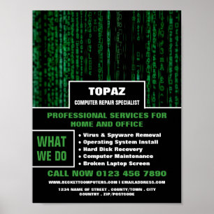 Poster Publicidade especializada em reparo de computadore