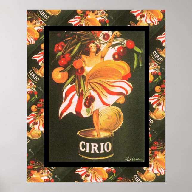 Poster Publicidade francesa Vintage, fruta Cirio (Frente)