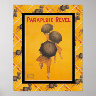 Pôster Publicidade francesa Vintage, Parapluie Revel