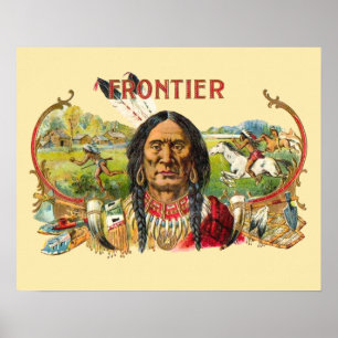 Pôster Publicidade Frontier para cigarros