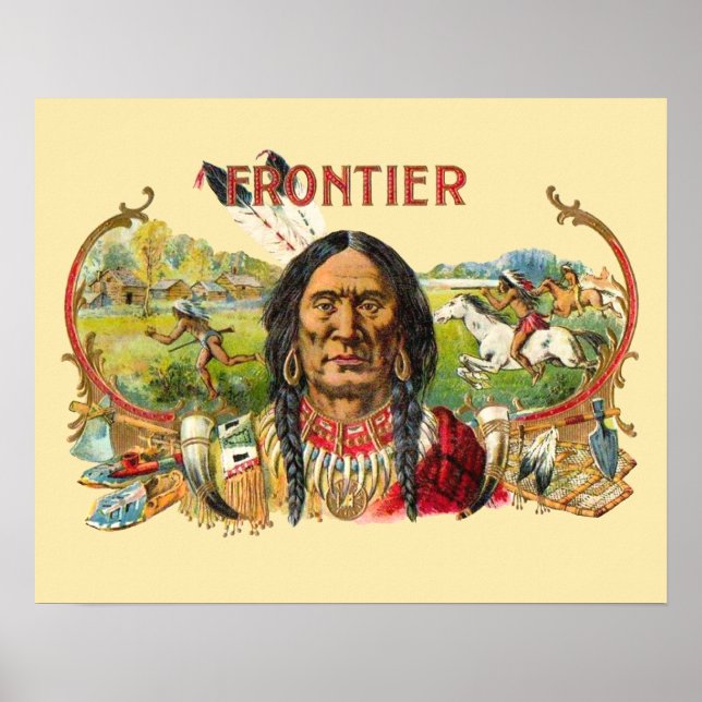 Pôster Publicidade Frontier para cigarros (Frente)