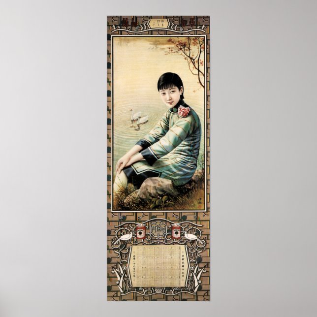 Poster Publicidade no calendário de vinhetas da mulher ch (Frente)