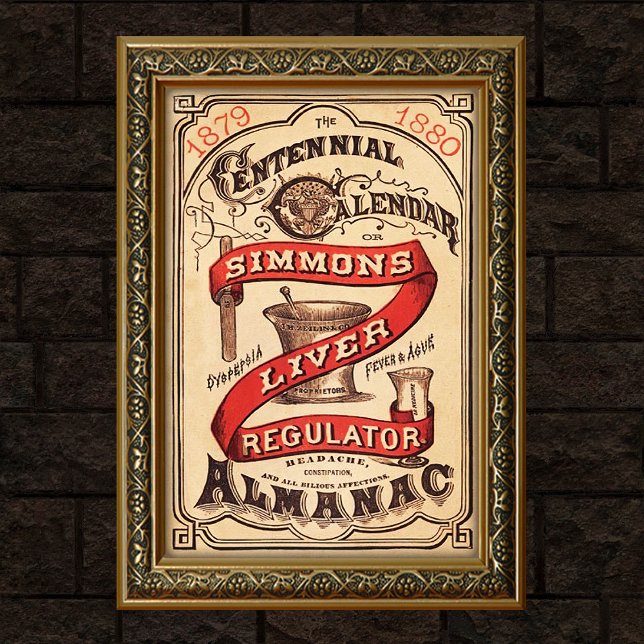 Poster Publicidade Reguladora do Fígado Vintage (Criador carregado)