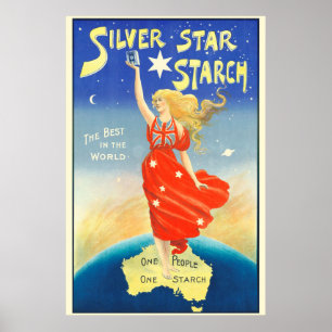 Poster Publicidade Silver Star Starch Austrália