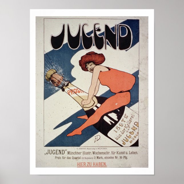 Poster publicitando 'Jugend, ilustrado Weekly Mag (Frente)