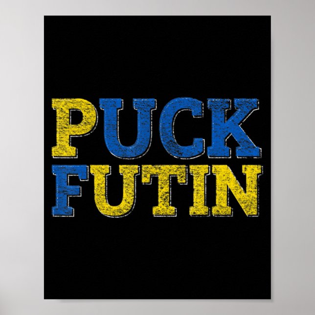 Poster PUCK FUTIN I Stand With Ucrânia (Frente)
