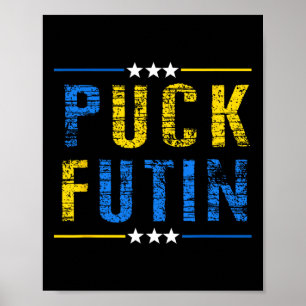 Poster Puck Futin Meme Eu Apoio a Ucrânia Amante Ucranian