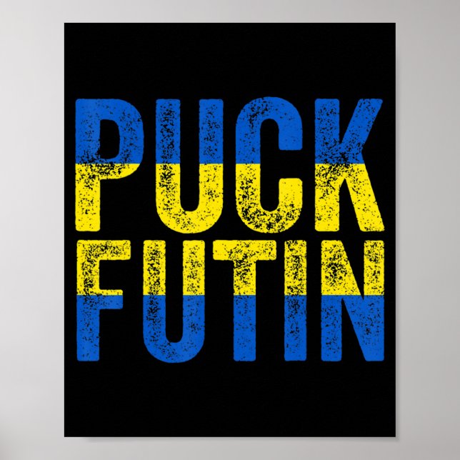 Poster Puck Futin Meme I Stand With Ucraniano Lov (Frente)