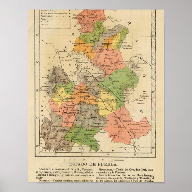 Poster Puebla, México (Frente)