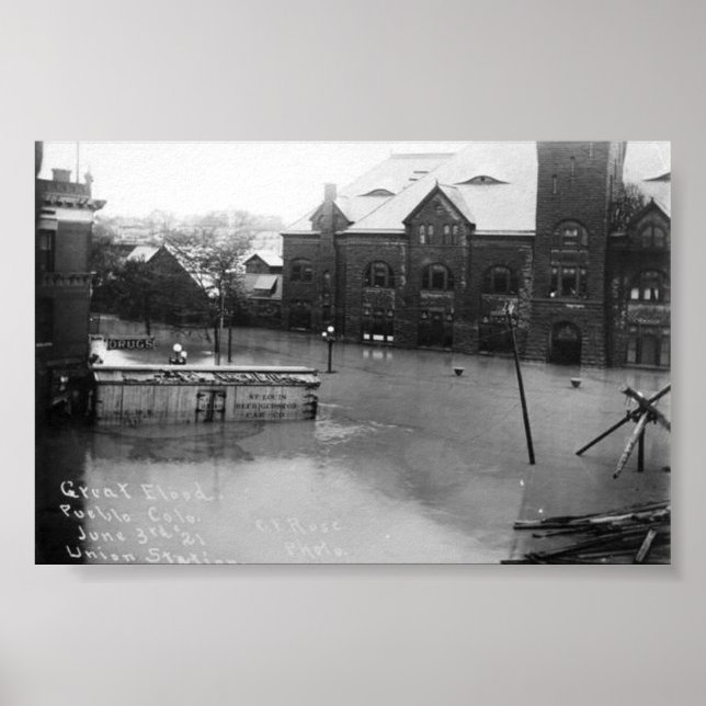 Pôster pueblo, inundação do colorado (Frente)