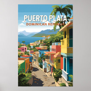 Poster Puerto Plata República Dominicana Viagem Art Vinta