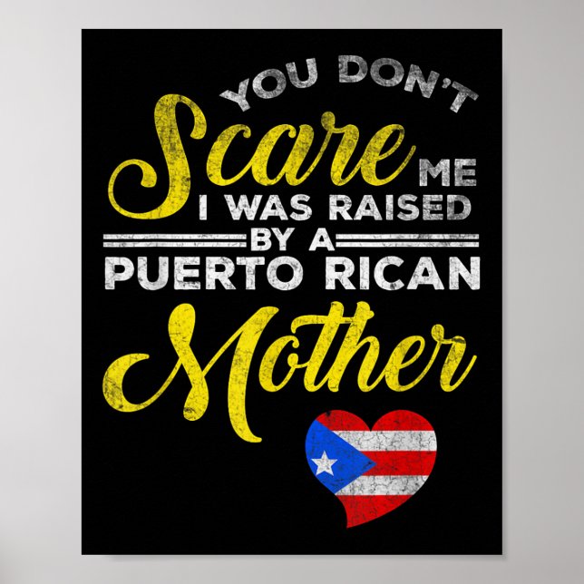 Poster Puerto Rican Funny Quote Puerto Rico Pride Distres (Frente)