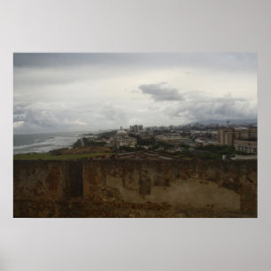 Poster Puerto Rico pelo mar