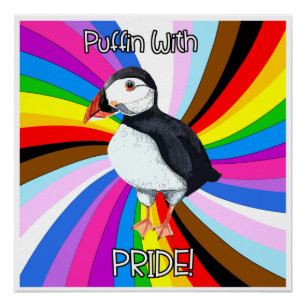 Pôster Puffin Com Orgulho! LGBTQ+