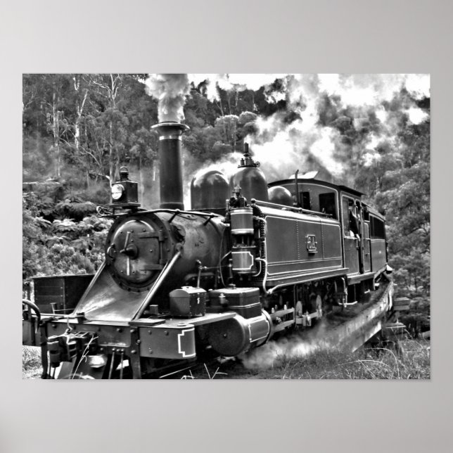 Poster Puffing Billy Old Fashiated Steam Train (Frente)
