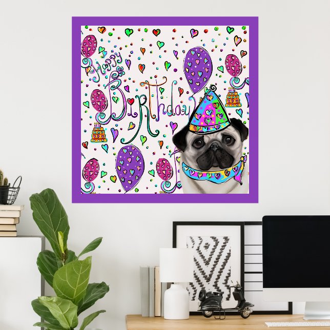 POSTER PUG (Escritório em casa)