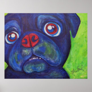 Poster Pug Art "Entusiasmo Puro"