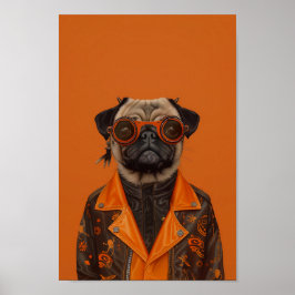Poster Pug Assustador