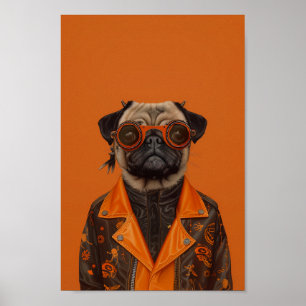 Poster Pug Assustador