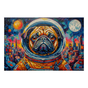 PÔSTER PUG ASTRONAUTA-VOLTANDO PARA CASA 19