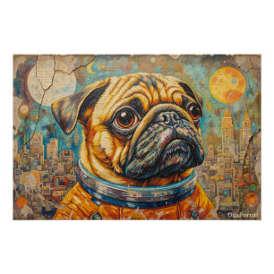 PÔSTER PUG ASTRONAUTA-VOLTANDO PARA CASA 9