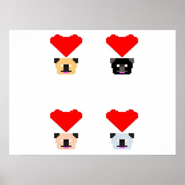 Poster Pug Dog Lovers | O Amor de Todos os Pugs (Frente)