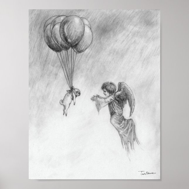 Pôster Pug e Angel (Frente)