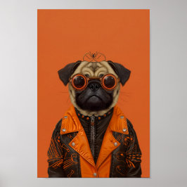 Poster Pug Estiletamente Spooky