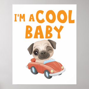 Poster Pug I'm Legal Baby
