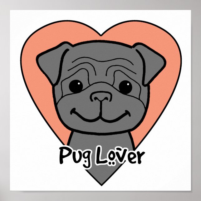 Poster Pug Lover (Frente)