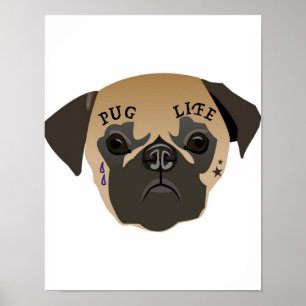 Poster Pug Lovers  Vida Útil