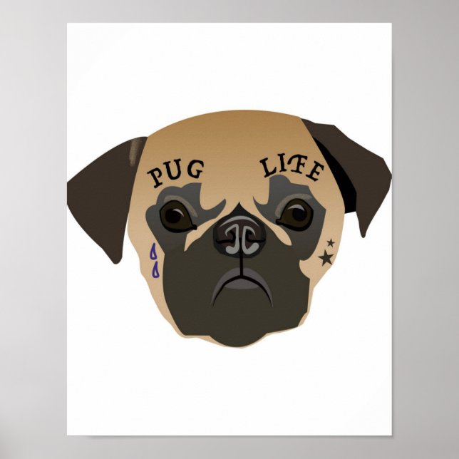 Poster Pug Lovers | Vida útil cúbica (Frente)